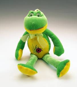  Plschtier, Stofftier, schmuseweicher Frosch, ca. 27 cm gro - Bild vergrern 