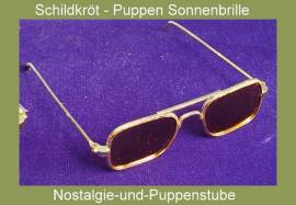 Schildkrt Puppenzubehr braune Sonnenbrille aus Metall frs Puppenkind Puppen Sonnenbrille, Nr.1021 - Bild vergrern 