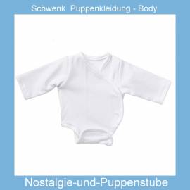 Schwenk Puppenkleidung Puppen Body Langarm weiss f�r 30 bis 33 cm gro�e Babypuppen, Nr. 3432 w  - Bild vergr��ern 