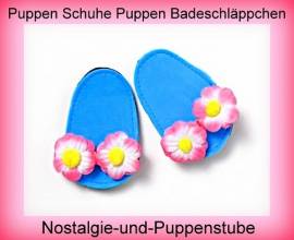 Puppen Schuhe Puppen Badeschlppchen von Heless fr kleine Puppen - Bild vergrern 