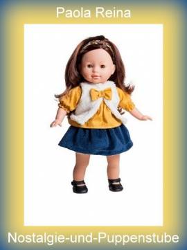 Puppen Kleidung 6teilig Set mit Fellweste und Schuhen Paola Reina ca. 37 cm 78266 - Bild vergrern 