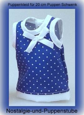 Puppen Kleidung Kleid Sommerkleid fr 20 - 22 cm Puppen, Schwenk 10920 bl - Bild vergrern 