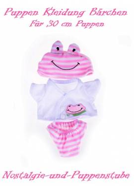 Puppen Kleidung Frosch Mtze Wickelshirt Hschen fr 30 cm Puppen 1141 - Bild vergrern 