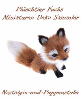 Miniatur Fuchs Fellimitat Fox Deko Artikel 15 cm lang 1219 - Bild vergr��ern 