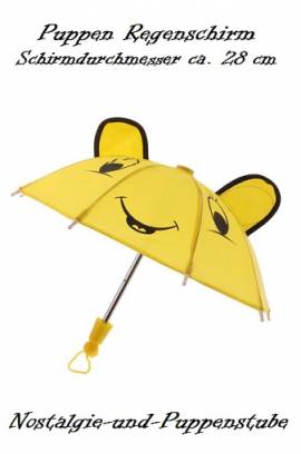 Puppen Regenschirm Sonnenschirm Stockschirm Schirm gelb 1230 - Bild vergr��ern 