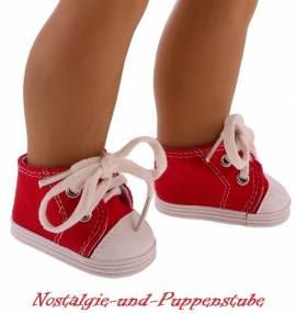 Puppen Schuhe Chucks Sportschuhe Leinenschuhe Sneakers Freizeitschuhe 7 cm lang 5631 - Bild vergr��ern 