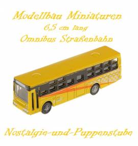 Miniaturen Modellbau Eisenbahn Omnibus Bus Straenbahn 6,5 cm lang 5700 gelb - Bild vergrern 