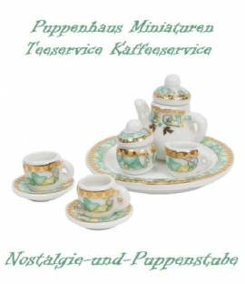 Puppenhaus Miniaturen Deko Teeservice Kaffeeservice 7562  - Bild vergr��ern 