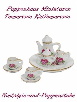 Puppenhaus Miniaturen Deko Teeservice Kaffeeservice 7562 a - Bild vergr��ern 