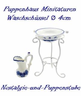 Puppenhaus Zubehr Mbel Miniaturen Deko Waschschssel mit Krug, Nr. 9646 - Bild vergrern 