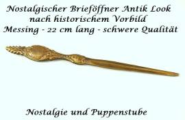 Brief�ffner Messing Antik Barock Stil 22 cm lang 2239  - Bild vergr��ern 