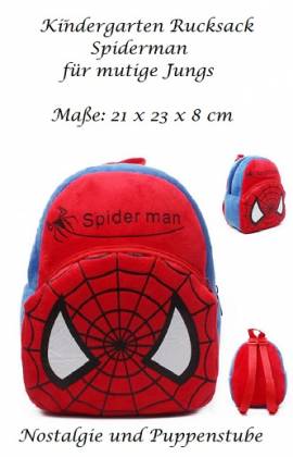 Spiderman Kindergarten Rucksack Tasche aus Plsch, Nr. 245a - Bild vergrern 