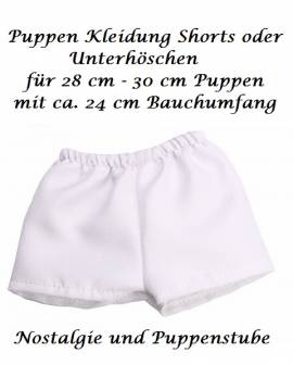 Puppen Kleidung Sommer Shorts wei Unterhose fr 30 cm Puppen, Nr. 89a  - Bild vergrern 