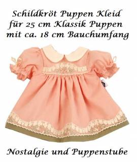 Puppenkleidung Puppen Kleid lachsfarben Schildkr�t f�r 25 cm Puppen, Nr. 25832 - Bild vergr��ern 