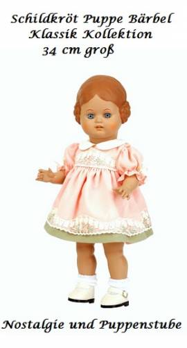 Schildkrt Puppe Brbel Klassik Kollektion 34 cm gro braunes Haar blaue Augen, 8134832  - Bild vergrern 