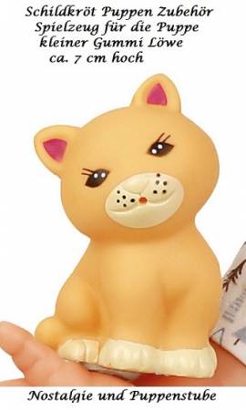Schildkr�t Spielzeug f�r Puppen 7 cm gro�er Gummi L�we - Bild vergr��ern 