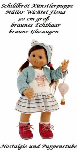 Schildkr�t K�nstlerpuppen M�ller Wichtel Pia braunes Haar, Nr. 42430943 - Bild vergr��ern 
