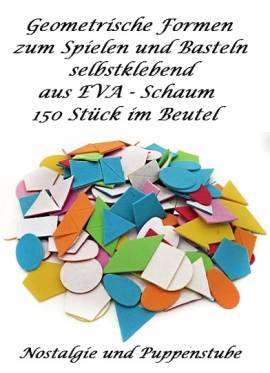 Kreativspielzeug 150 bunte Geometrie Formen selbstklebend zum Basteln und Spielen, Nr. 276 - Bild vergrern 