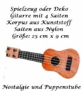 Kleinspielsachen Deko Spielzeug Musik Gitarre 25 cm, Nr. 2630 - Bild vergrern 