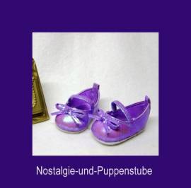 Schwenk Puppenkleidung Puppenschuhe lavendelfarbene Ballerinas f�r ca.6 cm Puppenf��e, Nr. 1690 - Bild vergr��ern 