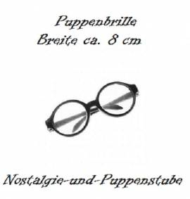 Puppenzubehr Puppen Brille schwarz 8 cm breit, Nr. 107 - Bild vergrern 