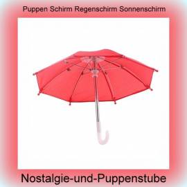 Puppen Regenschirm Sonnenschirm Stockschirm Schirm rot, Nr.186 - Bild vergr��ern 