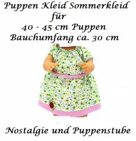 Puppen Kleidung Kleid Sommerkleid gr�n rosa f�r 40 bis 45 cm Puppen, Nr. 189 - Bild vergr��ern 