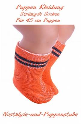 Puppen Kleidung Str�mpfe Socken orange f�r 45 cm Puppen 661 - Bild vergr��ern 