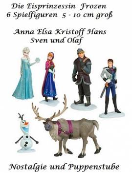 Spielfiguren Disney Frozen Die Eisknigin 6 Figuren komplett, Nr. 755 - Bild vergrern 