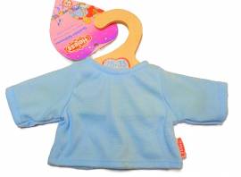 Heless Puppen KleidungT- Shirt in hellblau fr kleine Puppen von 28 bis 35 cm, Nr. 81 - Bild vergrern 