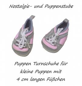 Puppen Schuhe Sportschuhe Turnschuhe 4 cm lang f�r Puppen v 30 - 32 cm, Nr. 119 - Bild vergr��ern 
