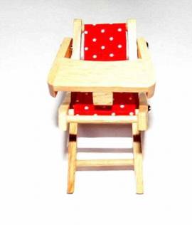 Puppen Haus M�bel Miniaturen Holz Hochstuhl 7,5 cm hoch Schwenk 23125 - Bild vergr��ern 