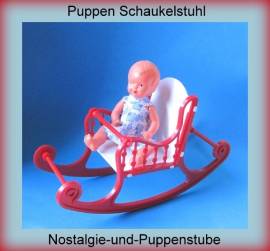Puppen Schaukelstuhl Plastik Schaukelstuhl Puppenhaus Zubeh�r Schwenk - Bild vergr��ern 