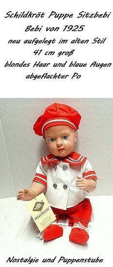 Schildkrt Klassik Kollektion Replik Sitz Bebi von 1925 41 cm gro, Nr. 327 - Produktbild 