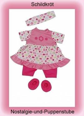 Schildkr�t Puppen Kleidung f�r ein 32 cm Schlummerle 4-tlg Sommer - Set  34496 - Bild vergr��ern 