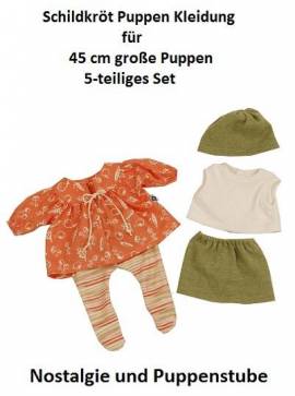 Puppen Kleidung Schildkr�t 5 teiliges Set f�r 45 cm Puppen, Nr. 45869 - Bild vergr��ern 