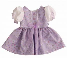 Schildkrt Puppen Kleidung fliederfarbenes Romantik Kleid fr 56 cm groe Klassik Puppen, Nr 56314 - Bild vergrern 