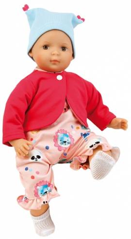 Babypuppe Schildkr�t Puppe 37 cm braune Augen Schlenkerle graue Kleidung, 6837969 - Bild vergr��ern 