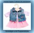 Puppen Kleidung T&uuml;llkleid mit Jeansweste f&uuml;r 35 bis 45 cm Puppen Heless, Nr.  2550