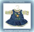 Heless Puppenkleidung für 35 cm bis 45 cm Puppen Jeans Trägerkleid mit T-Shirt, Nr. 510