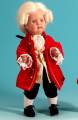 Schildkröt Puppenperücke Mozart Echthaar für 30 cm Kopfumfang Sonderangebot 