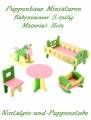 Puppenhaus Zubehör Möbel Miniaturen Holz Kinder Baby Zimmer 5-tlg. 7486