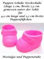 Puppen Schuhe Steckschuhe Plastikschuhe 5 cm lang f&uuml;r Puppen von 30 - 35 cm, 100a
