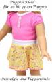 Puppen Kleidung Kleid Sommerkleid rosa gelb f&uuml;r 40 cm Puppen, Nr. 209