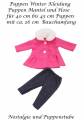 Puppen Kleidung rosa Fleece Wintermantel blaue Hose für 36 bis 41 cm Puppen, Nr. 359