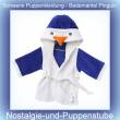 Schwenk Puppen Kleidung Bademantel mit Pinguin Kapuze f&uuml;r 30 - 33 cm Puppen, Nr. 90732