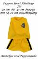 Puppen Sport Kleidung Dress 2teilig gelb für 36 bis 45 cm Puppen, Nr. 81 c