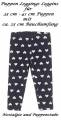 Puppen Leggings Leggins schwarz mit weißen Herzen für 40 cm Puppen, Nr. 145