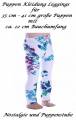 Puppen Leggings Leggins Hose Kleidung weiss blau gemustert f&uuml;r 40 cm Puppen, Nr. 155