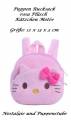 Puppenzubehör Puppen Rucksack rosa Plüsch Kätzchen Motiv, Nr. 239